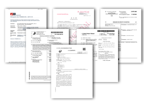 公司原料專利證書